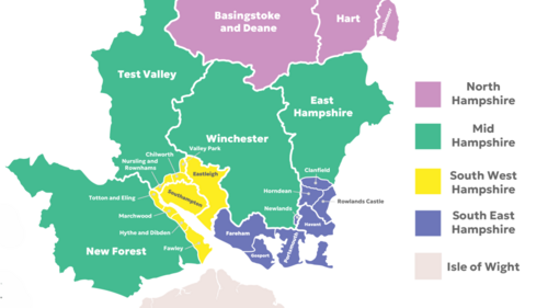 Map of new Unitary Councils